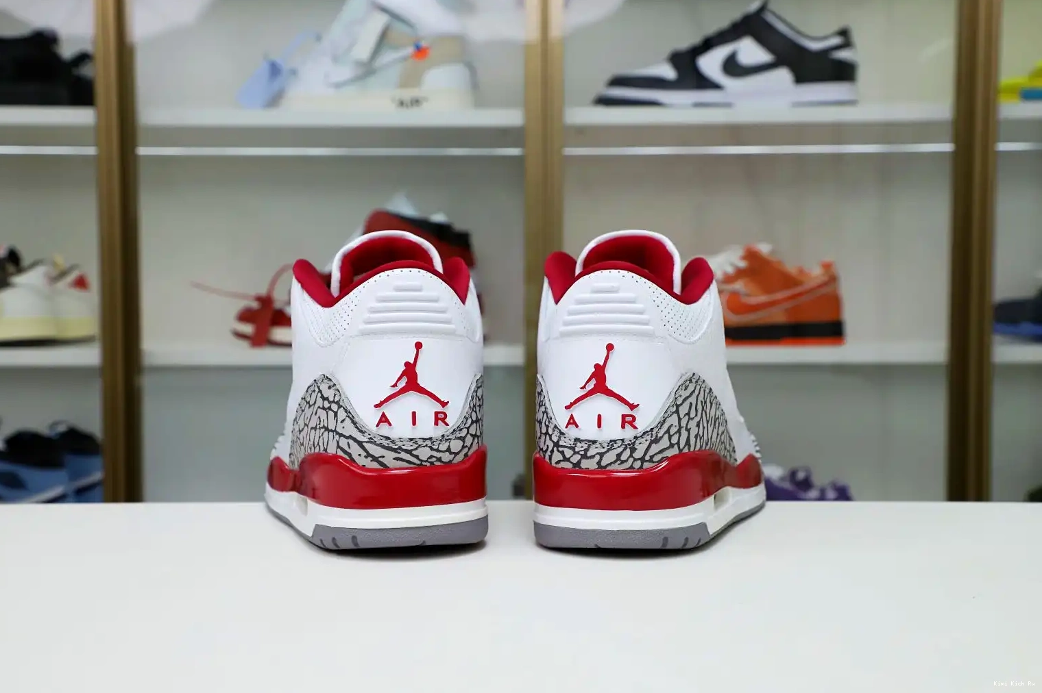 Cardinal  Red(CT8532-126） Air Jordan Retro 3 Kimikick 0627